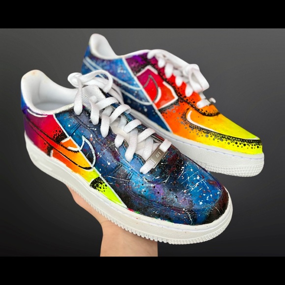 Custom Air Force 1 Galaxy VS Rainbow Size  6M/7.5W - Picture 2 of 4